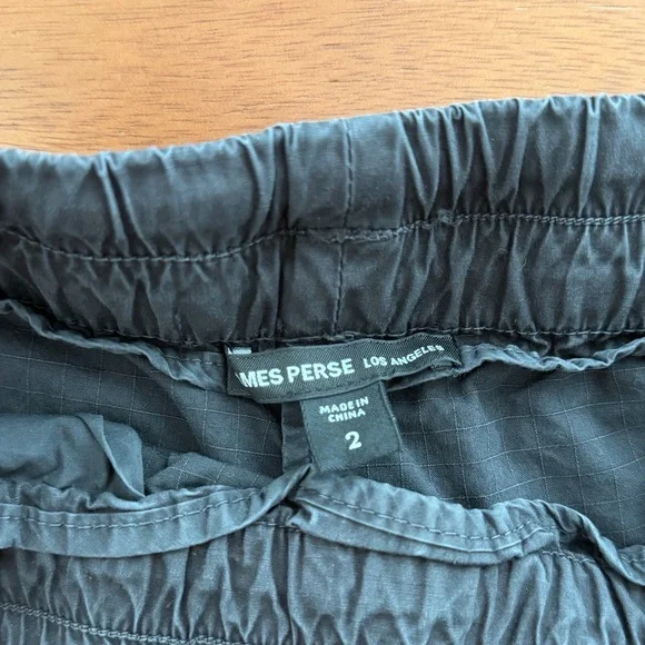 James Perse Navy Cargo Drawstring Shorts - Picture 3 of 6